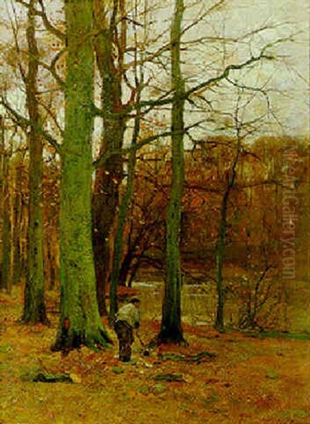 The Woodcutter Oil Painting by Charles Paul Gruppe