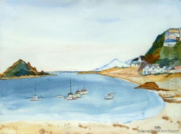 Island Bay Oil Painting by Annie Baird