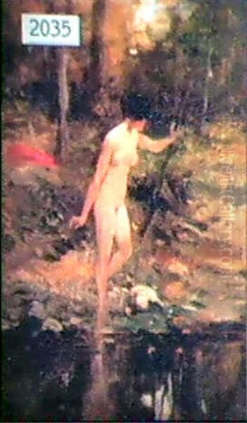 The Bath In The Catskills Oil Painting by Charles Paul Gruppe