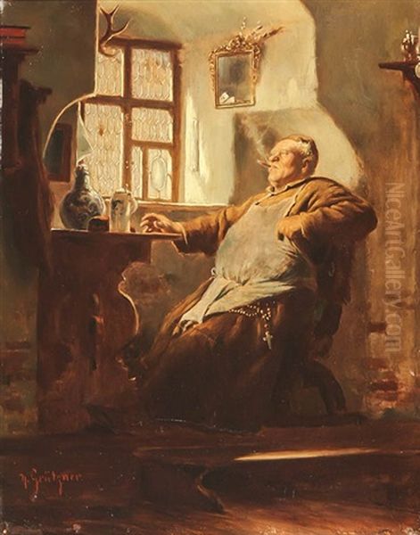 Bruder Braumeister Oil Painting by Eduard von Gruetzner