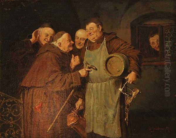 Klostergeheimnis Oil Painting by Eduard von Gruetzner