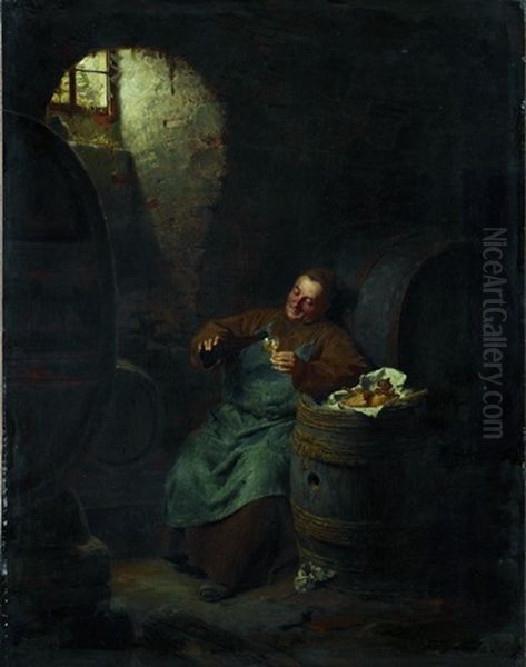 Der Kellermeister Oil Painting by Eduard von Gruetzner