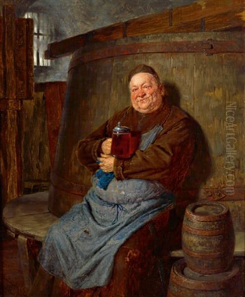 Bruder Braumeister Oil Painting by Eduard von Gruetzner