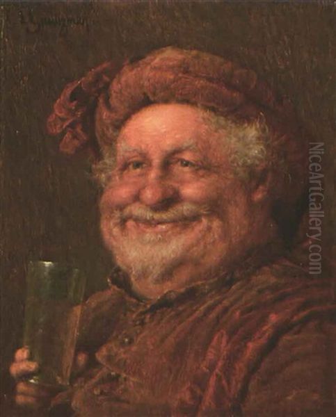 Falstaff Oil Painting by Eduard von Gruetzner