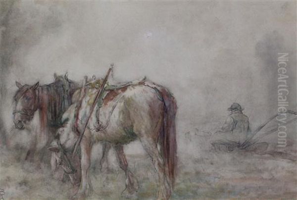 A Foggy Morning Oil Painting by Nathaniel Hughes John Baird