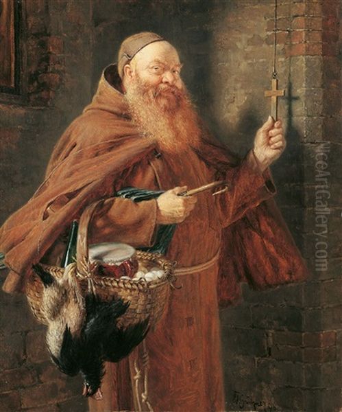 Der Bettelmonch Oil Painting by Eduard von Gruetzner