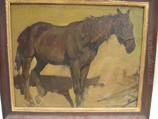 Old Chestnut Mare Oil Painting by Nathaniel Hughes John Baird