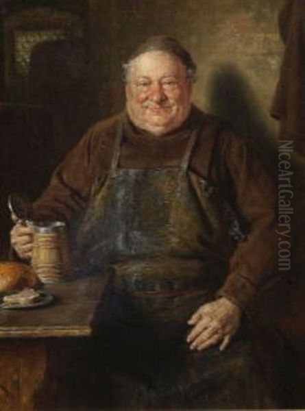 Bruder Kellermeister Bei Der Vesper Oil Painting by Eduard von Gruetzner