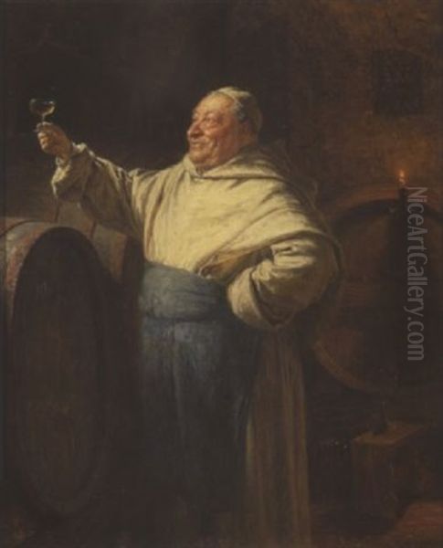 Bruder Kellermeister Oil Painting by Eduard von Gruetzner