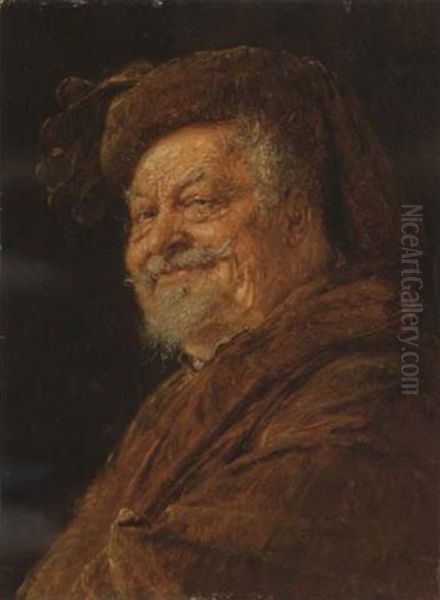 Falstaff Oil Painting by Eduard von Gruetzner