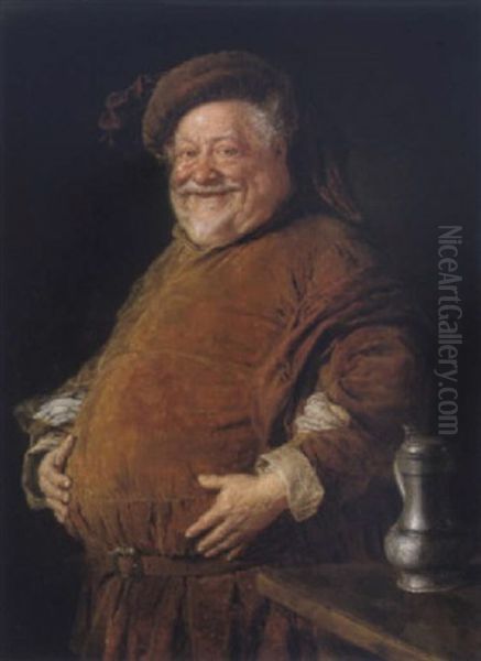 Falstaff Oil Painting by Eduard von Gruetzner