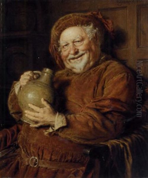 Falstaff Oil Painting by Eduard von Gruetzner