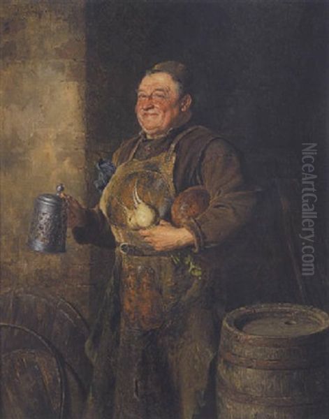 Brotzeit Oil Painting by Eduard von Gruetzner