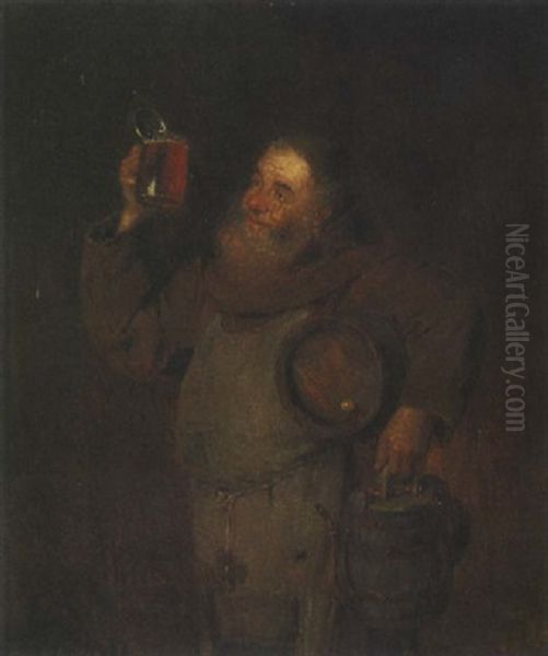 Bruder Kellermeister Oil Painting by Eduard von Gruetzner