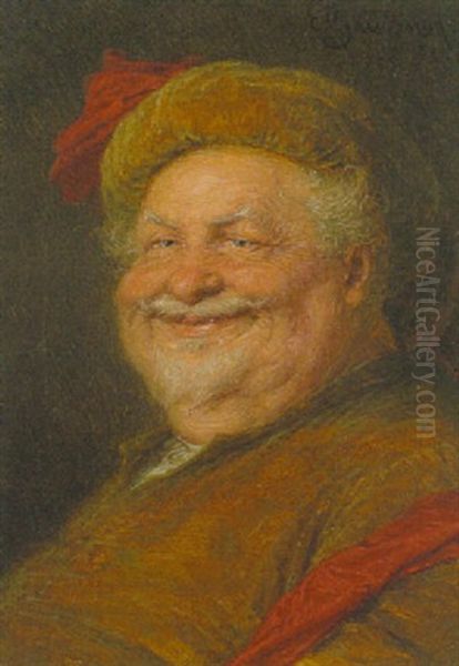 Falstaff Oil Painting by Eduard von Gruetzner