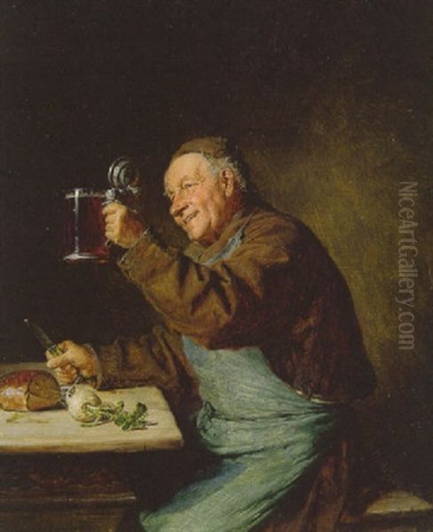 Prosit! Oil Painting by Eduard von Gruetzner