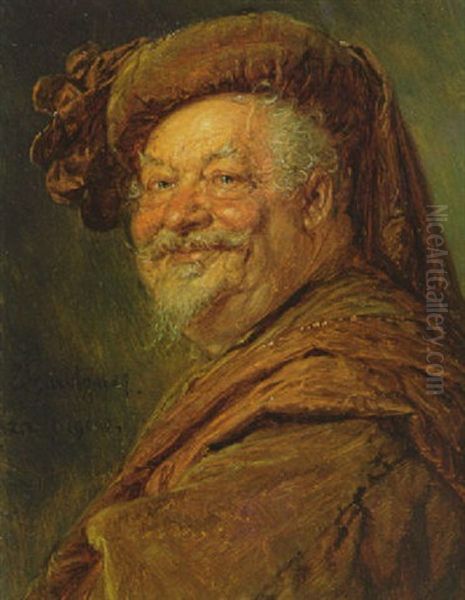 Falstaff Oil Painting by Eduard von Gruetzner