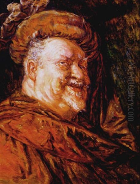 Falstaff Oil Painting by Eduard von Gruetzner