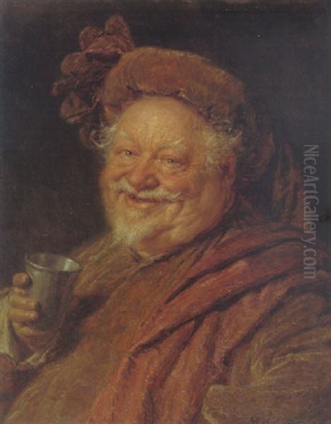 Falstaff Oil Painting by Eduard von Gruetzner