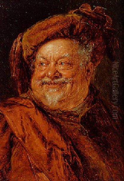 Falstaff Oil Painting by Eduard von Gruetzner