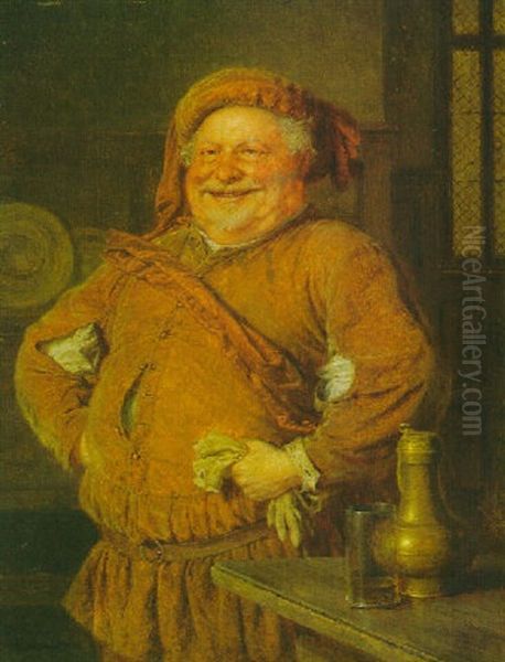 Falstaff Oil Painting by Eduard von Gruetzner