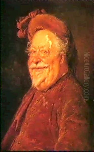 Falstaff Oil Painting by Eduard von Gruetzner