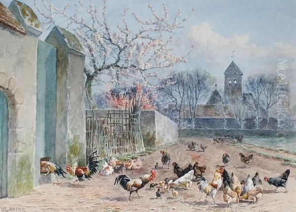 The Chicken Run Oil Painting by William Baptiste Baird