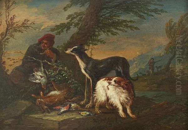 Hunting Still Life Oil Painting by Adriaen de Gryef