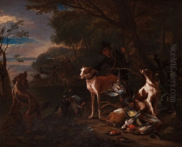 The Hunt Oil Painting by Adriaen de Gryef