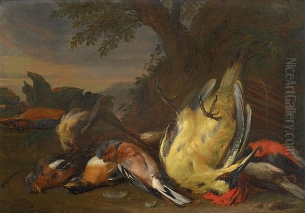 Jagdstillleben Mit Erlegten Singvogeln by Adriaen de Gryef