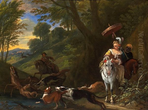 Hirschhatz Im Walde Oil Painting by Adriaen de Gryef