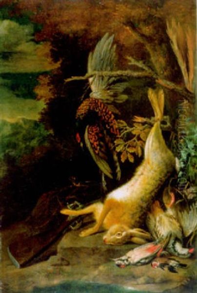 Jagdstilleben Im Freien Oil Painting by Adriaen de Gryef