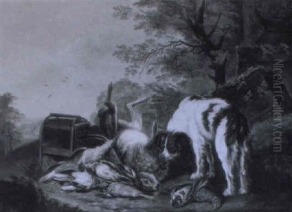 Trophees De Chasse Gardes Par Des Chiens by Adriaen de Gryef