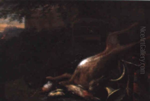 Nature Morte Au Lievre Oil Painting by Adriaen de Gryef