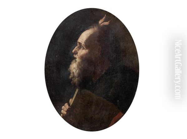 God The Father; And Moses (2) Oil Painting by Pietro Francesco Guala