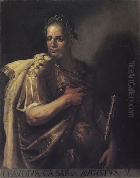 Ritratto Dell'imperatore Claudio Cesare Augusto Oil Painting by Pietro Francesco Guala