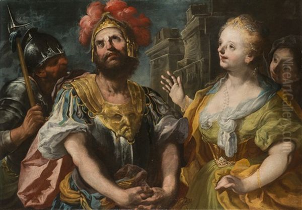 Jefte E La Figlia Oil Painting by Pietro Francesco Guala