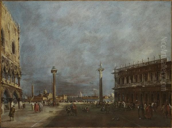 Il Porto Di Pozzuoli Oil Painting by Francesco Guardi