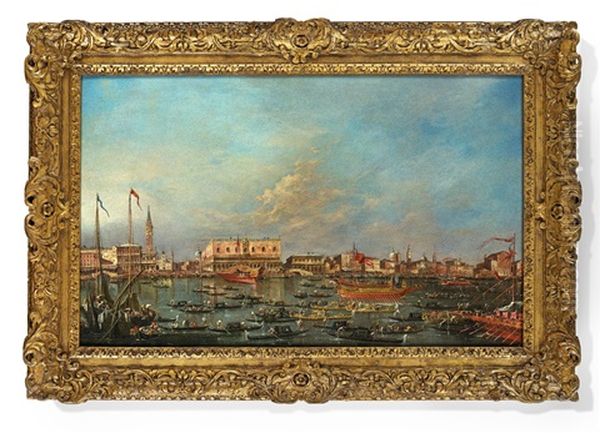 Il Porto Di Pozzuoli Oil Painting by Francesco Guardi