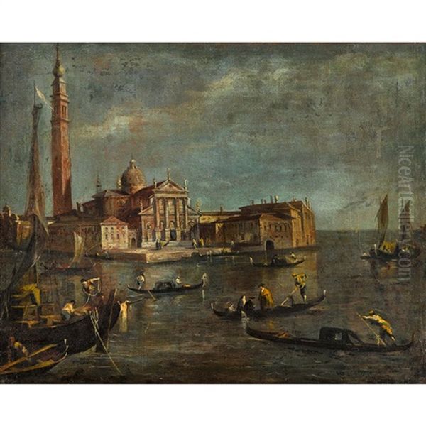 L'isola Di San Giorgio Maggiore Oil Painting by Francesco Guardi