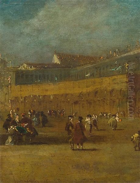 St Mark's Square In Venice Oil Painting by Francesco Guardi