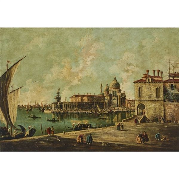 The Dogana And Santa Maria Della Salute, The Redentore Beyond, Grand Canal, Venice Oil Painting by Francesco Guardi