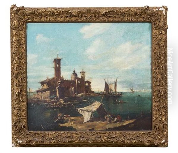 Venetian Fantasy Oil Painting by Francesco Guardi