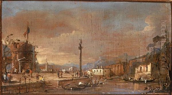 Venice, A View Of San Giorgio Maggiore Oil Painting by Giacomo Guardi