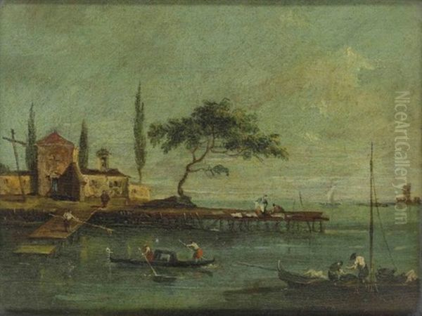 The Island Of La Madonetta Oil Painting by Giacomo Guardi