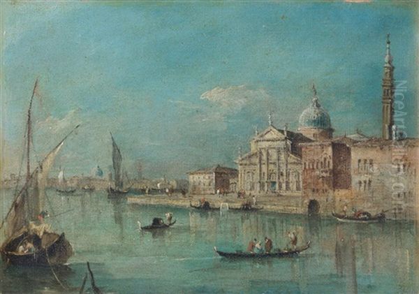 San Giorgio Maggiore, Venice, Seen From The West Oil Painting by Giacomo Guardi