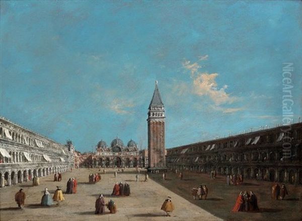 Vue De La Place Saint-marc, Venise Oil Painting by Giacomo Guardi