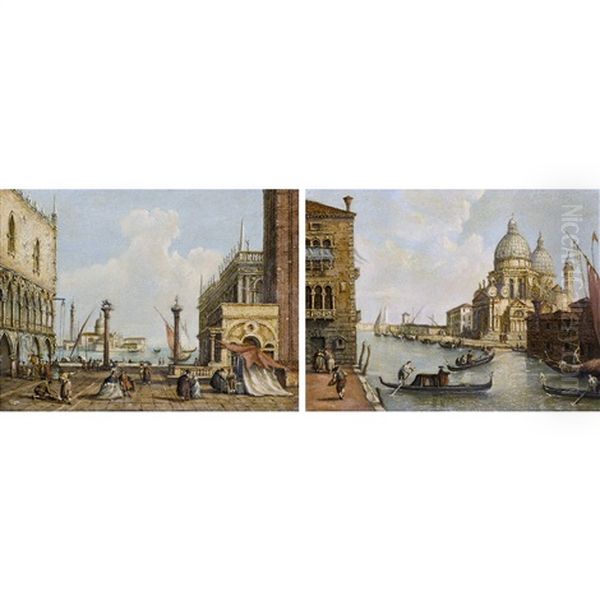 Vedute Veneziane (pair) by Giacomo Guardi