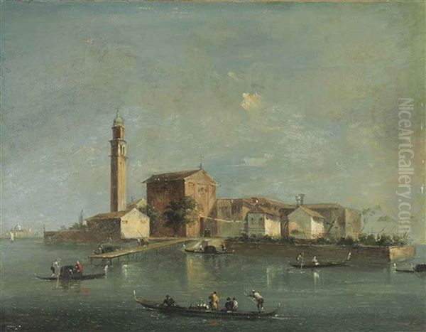 A View Of The Island Of San Giorgio In Alga, Venice Oil Painting by Giacomo Guardi