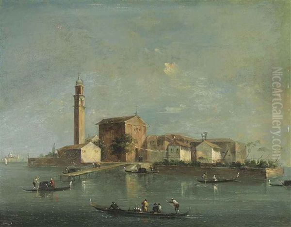 A View Of The Island Of San Giorgio In Alga, Venice by Giacomo Guardi